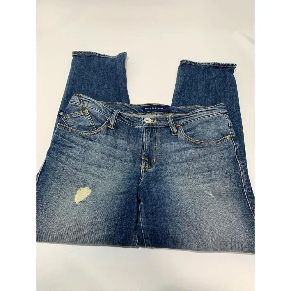 Rock & Republic Indee Boyfriend Jean R012453 Size 10